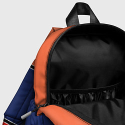 Детский рюкзак Combined pattern striped orange red blue, цвет: 3D-принт — фото 2