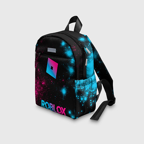 Детский рюкзак Roblox - neon gradient: символ, надпись / 3D-принт – фото 3