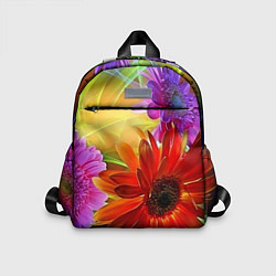 Детский рюкзак Яркий цветочный арт, цвет: 3D-принт