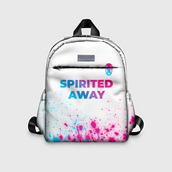 Детский рюкзак Spirited Away neon gradient style: символ сверху, цвет: 3D-принт