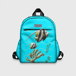 Детский рюкзак Подводный мир рыбки кораллы, цвет: 3D-принт