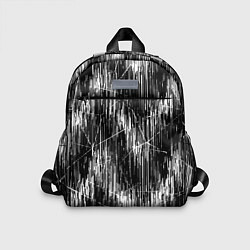 Детский рюкзак Черно-белые штрихи, зигзаг, цвет: 3D-принт