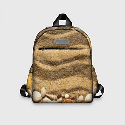 Детский рюкзак Ракушки на песчаном берегу, цвет: 3D-принт