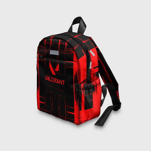 Детский рюкзак Valorant красные полосы / 3D-принт – фото 3