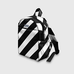 Детский рюкзак Черно белые полоски, цвет: 3D-принт — фото 2