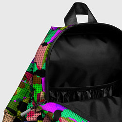 Детский рюкзак Разноцветный клетчатый камуфляж, цвет: 3D-принт — фото 2