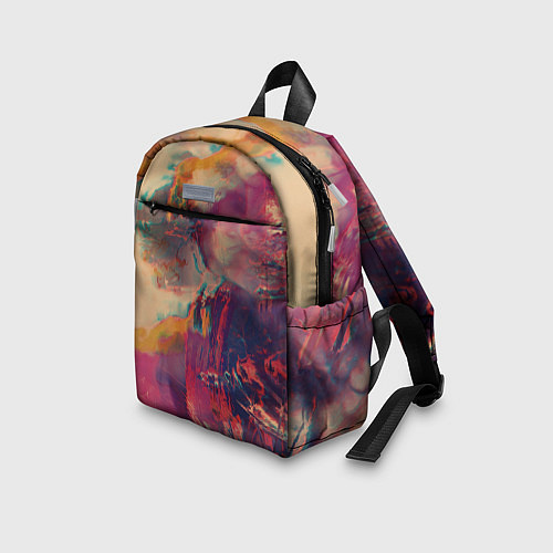 Детский рюкзак Множество красок - Розовый, красный, жёлтый / 3D-принт – фото 3