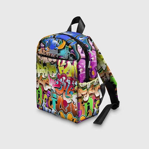 Детский рюкзак Надпись и краска граффити / 3D-принт – фото 3