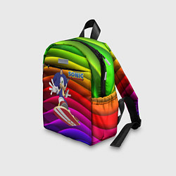 Детский рюкзак Sonic - hedgehog - skateboarding - bands, цвет: 3D-принт — фото 2