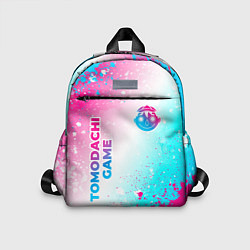 Детский рюкзак Tomodachi Game neon gradient style: надпись, симво, цвет: 3D-принт