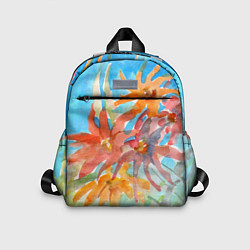 Детский рюкзак Осенние цветы акварель, цвет: 3D-принт