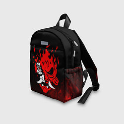Детский рюкзак Cyberpunk 2077 - Логотип в огне, цвет: 3D-принт — фото 2