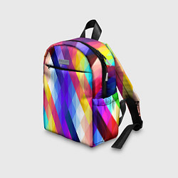Детский рюкзак Разноцветный геометрический узор, цвет: 3D-принт — фото 2