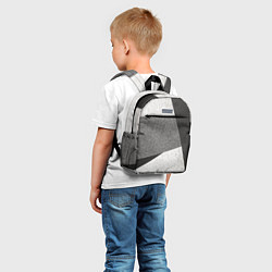 Детский рюкзак Белые и серые полосы на поверхности с блёстками, цвет: 3D-принт — фото 2