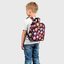 Детский рюкзак Много нарисованных капкейков, цвет: 3D-принт — фото 2