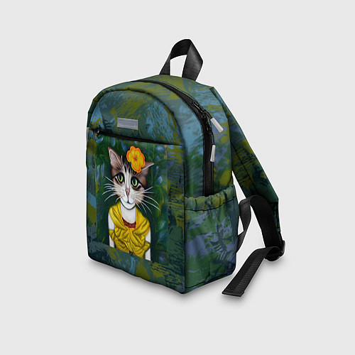 Детский рюкзак Грустная кошка Фриды Кало из нейросети / 3D-принт – фото 3