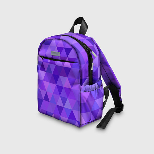 Детский рюкзак Фиолетовые фигуры / 3D-принт – фото 3