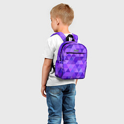 Детский рюкзак Фиолетовые фигуры, цвет: 3D-принт — фото 2