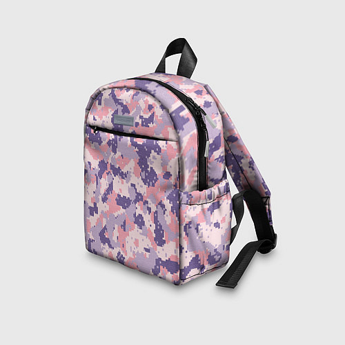 Детский рюкзак Цифровой камуфляж - сине-фиолетовый / 3D-принт – фото 3