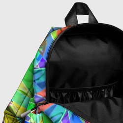 Детский рюкзак Цветная геометрическая композиция - лето, цвет: 3D-принт — фото 2