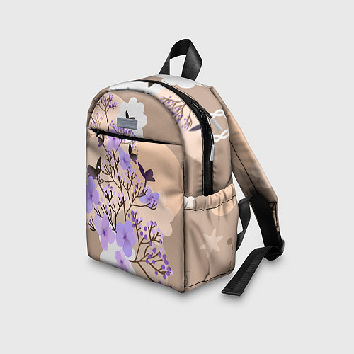 Детский рюкзак Цветы и символы / 3D-принт – фото 3