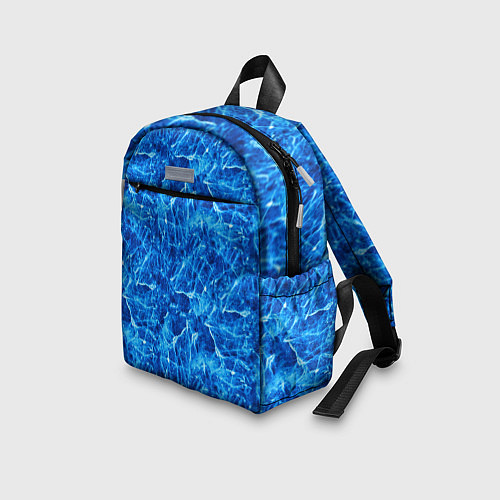 Детский рюкзак Синий лёд - текстура / 3D-принт – фото 3