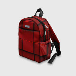 Детский рюкзак Абстрактная красные кубики-стена, цвет: 3D-принт — фото 2