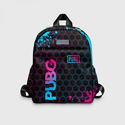 Детский рюкзак PUBG - neon gradient: надпись, символ, цвет: 3D-принт