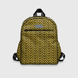Детский рюкзак Кольчуга проволока золото, цвет: 3D-принт