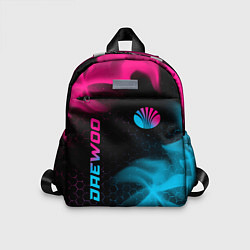 Детский рюкзак Daewoo - neon gradient: надпись, символ, цвет: 3D-принт