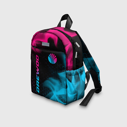 Детский рюкзак Daewoo - neon gradient: надпись, символ / 3D-принт – фото 3