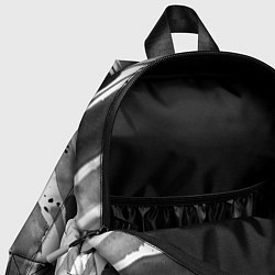 Детский рюкзак Черные акварельные разводы, цвет: 3D-принт — фото 2