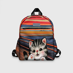 Детский рюкзак Крик котёнка мяу, цвет: 3D-принт