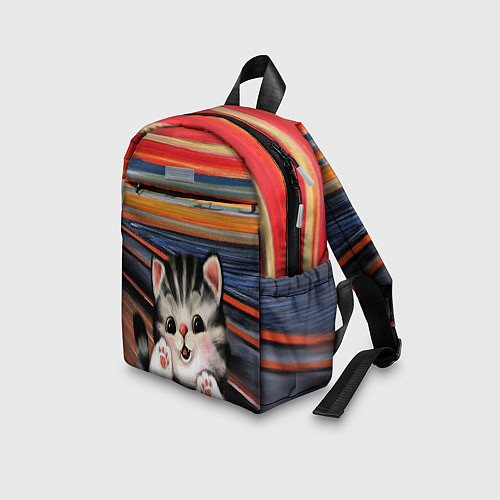 Детский рюкзак Крик котёнка мяу / 3D-принт – фото 3