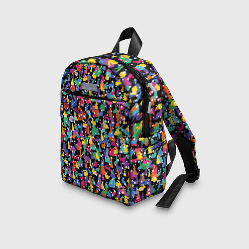 Детский рюкзак Разноцветные кролики / 3D-принт – фото 3