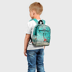 Детский рюкзак Абстрактные песок и небо с красками, цвет: 3D-принт — фото 2