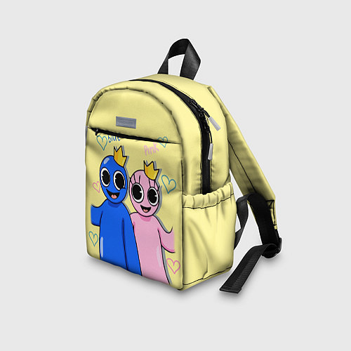 Детский рюкзак Радужные друзья: Синий и Розовая / 3D-принт – фото 3
