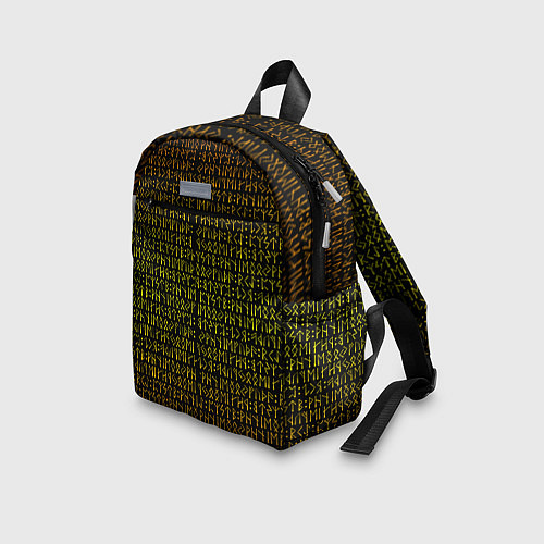 Детский рюкзак Золотой рунический алфавит / 3D-принт – фото 3