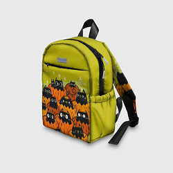 Детский рюкзак Хэллоуин - коты в тыквах, цвет: 3D-принт — фото 2