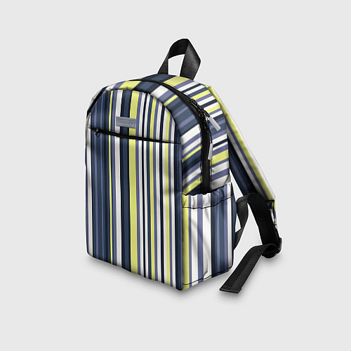 Детский рюкзак Абстрактные разноцветные линии / 3D-принт – фото 3