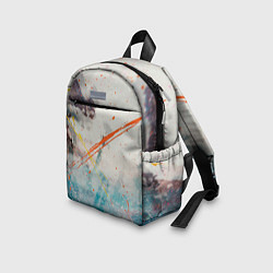 Детский рюкзак Абстрактные мазки красок на тенях и тумане, цвет: 3D-принт — фото 2