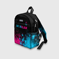 Детский рюкзак AC Milan - neon gradient: символ сверху, цвет: 3D-принт — фото 2