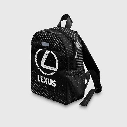 Детский рюкзак Lexus с потертостями на темном фоне / 3D-принт – фото 3