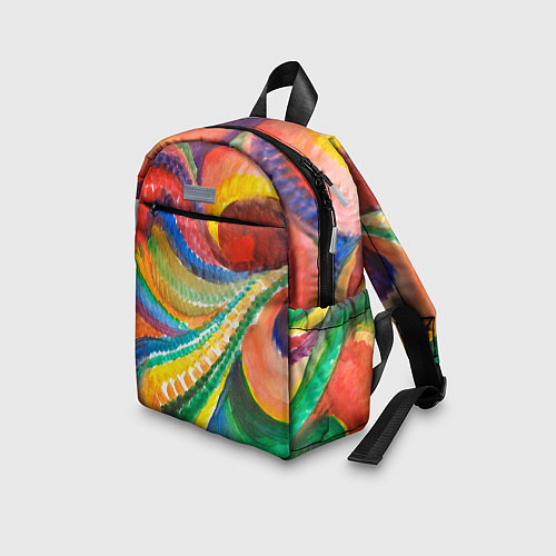 Детский рюкзак Райская птичка акварельная абстракция / 3D-принт – фото 3