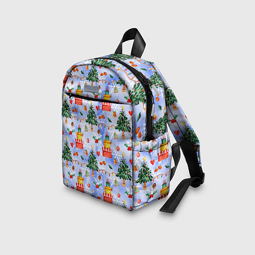 Детский рюкзак Новый год - елки и подарки / 3D-принт – фото 3