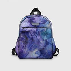 Детский рюкзак Акварельная абстракция в синих тонах, цвет: 3D-принт
