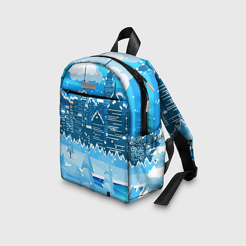 Детский рюкзак Снежный город / 3D-принт – фото 3