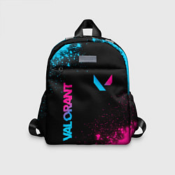 Детский рюкзак Valorant - neon gradient: надпись, символ, цвет: 3D-принт