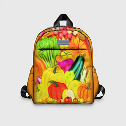 Детский рюкзак Плетеная корзина, полная фруктов и овощей