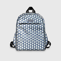 Детский рюкзак Геометрические бело-синие круги, цвет: 3D-принт